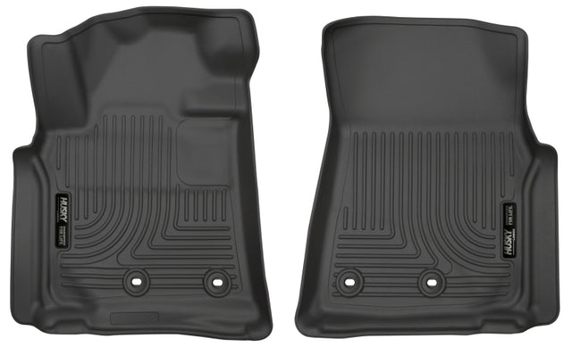 Husky Liners 13-16 Lexus LX570 / 13-16 Toyota Land Cruiser Weatherbeater Black Front Floor Liners Husky Liners Floor Mats - Rubber  AXOPROS