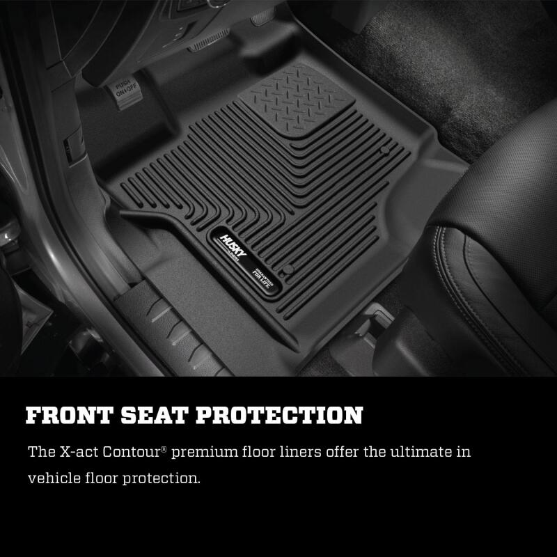 Husky Liners 13-18 Ford C-Max / 13-19 Ford Escape X-act Contour Series Front Floor Liners - Black Husky Liners Floor Mats - Rubber  AXOPROS