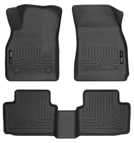 Husky Liners 13 Chevy Malibu WeatherBeater Black Front & 2nd Seat Floor Liners Husky Liners Floor Mats - Rubber  AXOPROS