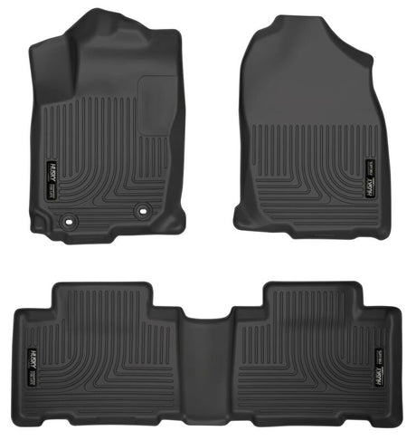 Husky Liners 13 Toyota RAV4 Weatherbeater Black Front & 2nd Seat Floor Liners Husky Liners Floor Mats - Rubber  AXOPROS