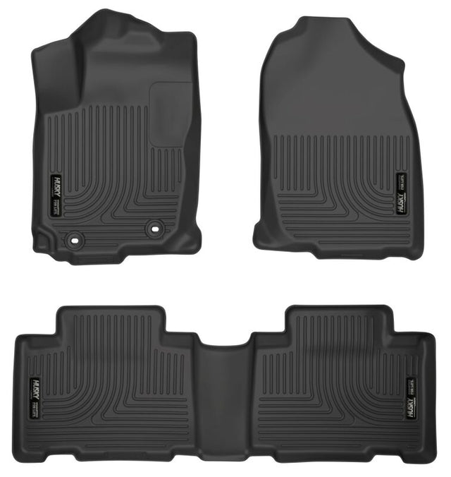 Husky Liners 13 Toyota RAV4 Weatherbeater Black Front & 2nd Seat Floor Liners Husky Liners Floor Mats - Rubber  AXOPROS