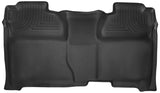 Husky Liners 14-15 Chevy Silverado Crew Cab X-Act Contour Black 2nd Row Floor Liners Husky Liners Floor Mats - Rubber  AXOPROS