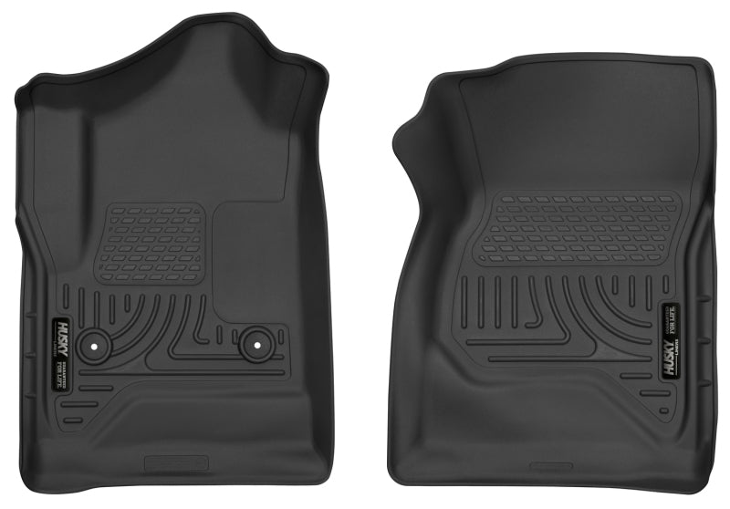 Husky Liners 14-17 Chevrolet Silverado 1500 Standard Cab X-Act Contour Black Front Floor Liners Husky Liners Floor Mats - Rubber  AXOPROS