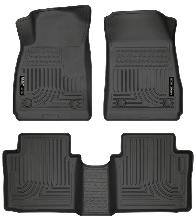 Husky Liners 14 Chevrolet Impala Weatherbeater Black Front & 2nd Seat Floor Liners Husky Liners Floor Mats - Rubber  AXOPROS