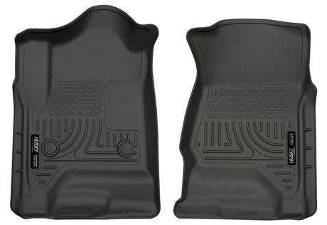 Husky Liners 14 Chevrolet Silverado 1500/GMC Sierra 1500 WeatherBeater Black Front Floor Liners Husky Liners Floor Mats - Rubber  AXOPROS