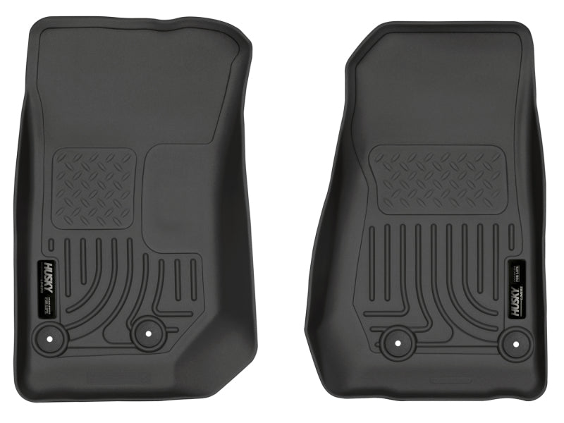 Husky Liners 14 Jeep Wrangler 2/4 Door Weatherbeater Black Front Floor Liners Husky Liners Floor Mats - Rubber  AXOPROS