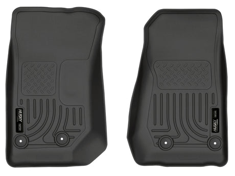 Husky Liners 14 Jeep Wrangler 2/4 Door Weatherbeater Black Front Floor Liners Husky Liners Floor Mats - Rubber  AXOPROS