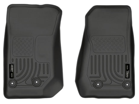 Husky Liners 14 Jeep Wrangler 2/4 Door Weatherbeater Black Front Floor Liners Husky Liners Floor Mats - Rubber  AXOPROS