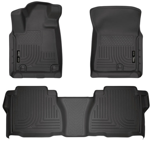 Husky Liners 14 Toyota Tundra Weatherbeater Black Front & 2nd Seat Floor Liners Husky Liners Floor Mats - Rubber  AXOPROS