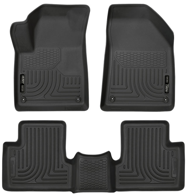 Husky Liners 15-22 Jeep Cherokee WeatherBeater Combo Black Floor Liners Husky Liners Floor Mats - Rubber  AXOPROS