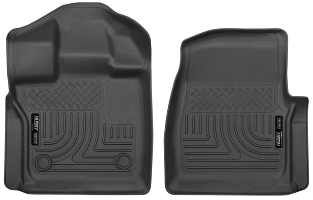 Husky Liners 15-23 Ford F-150 Standard Cab Pickup WeatherBeater Front Black Floor Liners Husky Liners Floor Mats - Rubber  AXOPROS