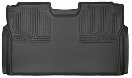 Husky Liners 15-23 Ford F-150 SuperCrew Cab WeatherBeater Black 2nd Seat Floor Liner Husky Liners Floor Mats - Rubber  AXOPROS