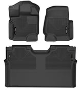 Husky Liners 15-23 Ford F-150 SuperCrew Cab X-Act Contour Front & 2nd Row Seat Floor Liners - Black Husky Liners Floor Mats - Rubber  AXOPROS