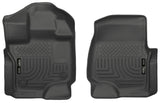 Husky Liners 15-23 Ford F-150 Super/Super Crew Cab WeatherBeater Black Front Floor Liners Husky Liners Floor Mats - Rubber  AXOPROS