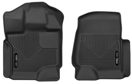 Husky Liners 15-23 Ford F-150 Super/Super Crew Cab WeatherBeater Black Front Floor Liners Husky Liners Floor Mats - Rubber  AXOPROS