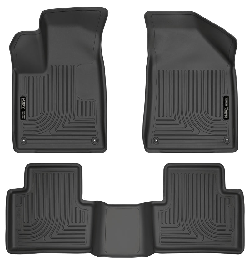 Husky Liners 15 Chrysler 200 Weatherbeater Black Front and Second Seat Floor Liners Husky Liners Floor Mats - Rubber  AXOPROS