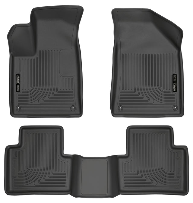 Husky Liners 15 Chrysler 200 Weatherbeater Black Front and Second Seat Floor Liners Husky Liners Floor Mats - Rubber  AXOPROS