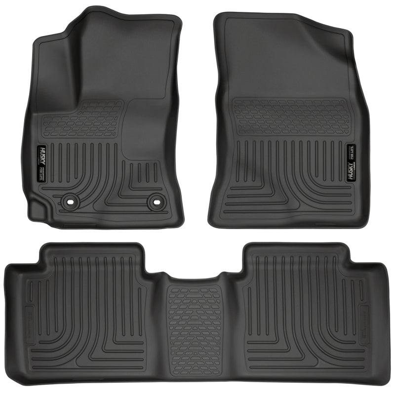 Husky Liners 15 Toyota Corolla Weatherbeater Black Front & 2nd Seat Floor Liners Husky Liners Floor Mats - Rubber  AXOPROS