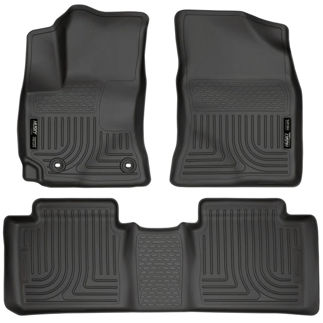 Husky Liners 15 Toyota Corolla Weatherbeater Black Front & 2nd Seat Floor Liners Husky Liners Floor Mats - Rubber  AXOPROS