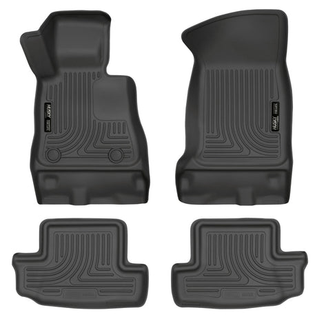 Husky Liners 16-17 Chevy Camaro WeatherBeater Front and Second Row Black Floor Liners Husky Liners Floor Mats - Rubber  AXOPROS