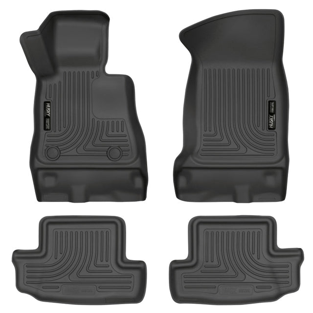 Husky Liners 16-17 Chevy Camaro WeatherBeater Front and Second Row Black Floor Liners Husky Liners Floor Mats - Rubber  AXOPROS
