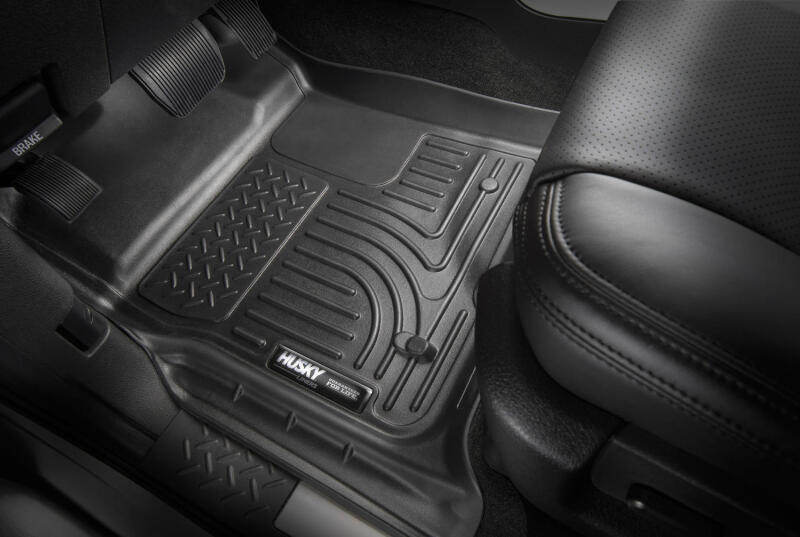 Husky Liners 16-22 Dodge Challenger (RWD) Front & Second Row Black Floor Liners Husky Liners Floor Mats - Rubber  AXOPROS