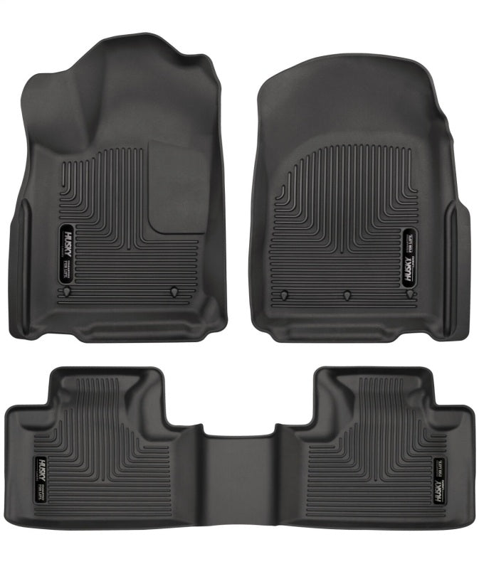 Husky Liners 16-22 Dodge Durango Weatherbeater Black Front & 2nd Seat Floor Liners Husky Liners Floor Mats - Rubber  AXOPROS