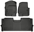Husky Liners 17-19 F-250/F-350/F-450 Crew Cab Weatherbeater Black Front & 2nd Seat Floor Liners Husky Liners Floor Mats - Rubber  AXOPROS