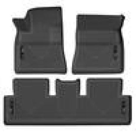 Husky Liners 17-21 Tesla 3 Weatherbeater Front & 2nd Seat Floor Liners - Black Husky Liners Floor Mats - Rubber  AXOPROS