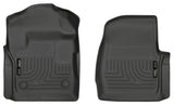 Husky Liners 17 Ford F-250 F-350 Super Duty Standard Cab WeatherBeater Black Front Floor Liners Husky Liners Floor Mats - Rubber  AXOPROS