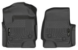 Husky Liners 17 Ford F-250 Super Duty SuperCab WeatherBeater Black Floor Liners Husky Liners Floor Mats - Rubber  AXOPROS