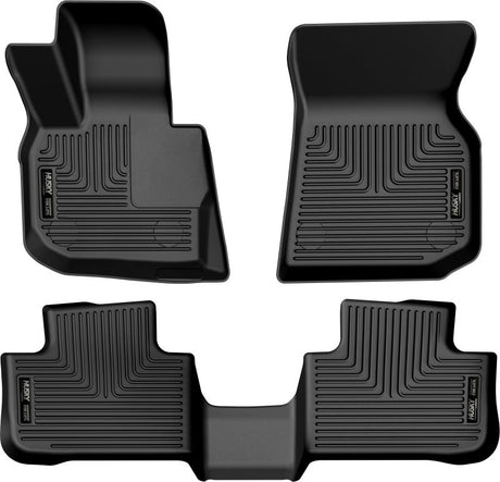 Husky Liners 18-23 BMW X3 Weatherbeater Black Front & 2nd Seat Floor Liners Husky Liners Floor Mats - Rubber  AXOPROS