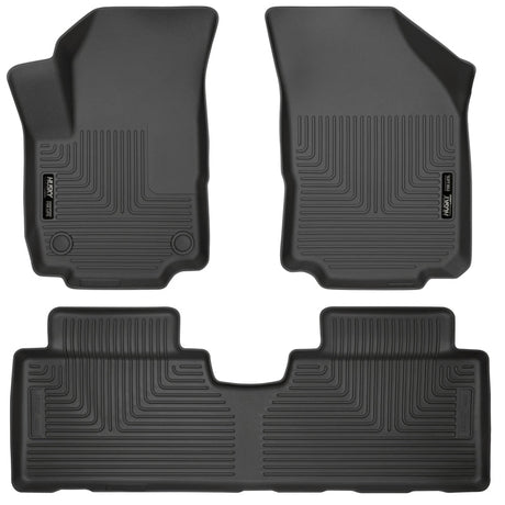 Husky Liners 18-23 Chevrolet Equinox Weatherbeater Black Front & 2nd Seat Floor Liners Husky Liners Floor Mats - Rubber  AXOPROS