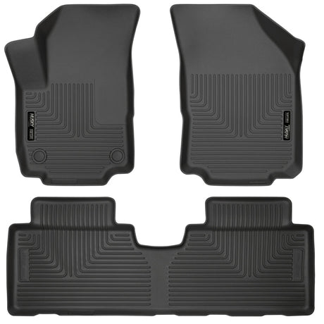 Husky Liners 18-23 Chevrolet Equinox Weatherbeater Black Front & 2nd Seat Floor Liners Husky Liners Floor Mats - Rubber  AXOPROS