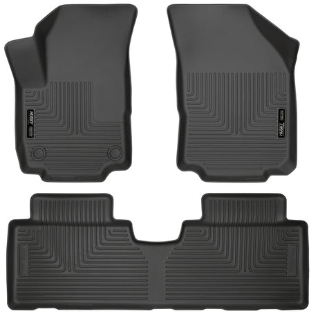 Husky Liners 18-23 GMC Terrain WeatherBeater Black Front & 2nd Seat Floor Liners Husky Liners Floor Mats - Rubber  AXOPROS