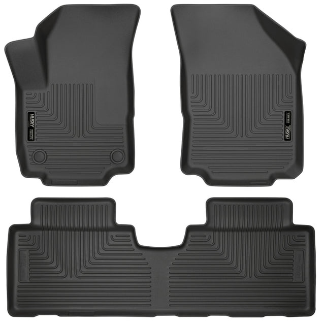 Husky Liners 18-23 GMC Terrain WeatherBeater Black Front & 2nd Seat Floor Liners Husky Liners Floor Mats - Rubber  AXOPROS