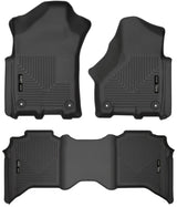 Husky Liners 19-21 Ram 2500/3500 Crew Cab Weatherbeater Black Front & 2nd Seat Floor Liners Husky Liners Floor Mats - Rubber  AXOPROS