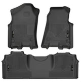 Husky Liners 19-21 RAM 2500/3500 Mega Cab Weatherbeater Front and 2nd Seat Floor Liners - Black Husky Liners Floor Mats - Rubber  AXOPROS