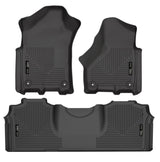 Husky Liners 19-21 RAM 2500/3500 Mega Cab Weatherbeater Front and 2nd Seat Floor Liners - Black Husky Liners Floor Mats - Rubber  AXOPROS