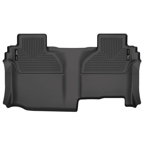 Husky Liners 19-21 Silverado/Sierra 1500/2500/3500 Double Cab X-ACT 2nd Seat Floor Liner - BLK Husky Liners Floor Mats - Rubber  AXOPROS