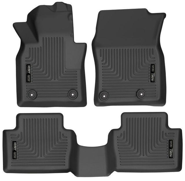 Husky Liners 19-22 Mazda 3 / 20-22 CX-30 WeatherBeater Front & 2nd Seat Floor Liners - Black Husky Liners Floor Mats - Rubber  AXOPROS
