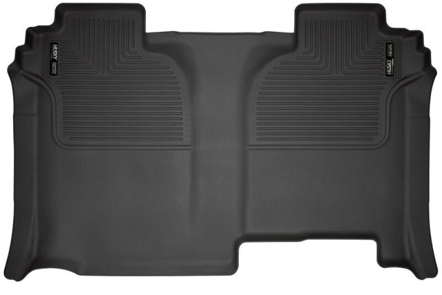 Husky Liners 19-23 Chevrolet Silverado 1500 CC WeatherBeater Black 2nd Row Floor Liners Husky Liners Floor Mats - Rubber  AXOPROS
