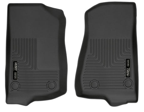 Husky Liners 19-24 Jeep Wrangler JL/JLU WeatherBeater Front Row Black Floor Liners Husky Liners Floor Mats - Rubber  AXOPROS