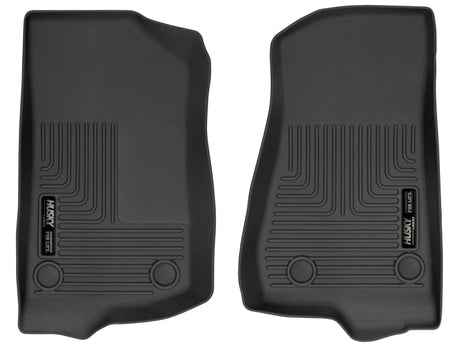 Husky Liners 19-24 Jeep Wrangler JL/JLU WeatherBeater Front Row Black Floor Liners Husky Liners Floor Mats - Rubber  AXOPROS