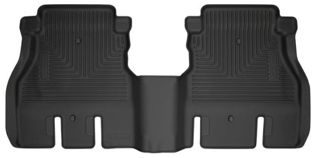 Husky Liners 19-24 Jeep Wrangler JLU WeatherBeater Second Row Black Floor Liners Husky Liners Floor Mats - Rubber  AXOPROS
