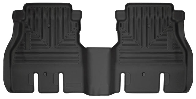 Husky Liners 19-24 Jeep Wrangler JLU WeatherBeater Second Row Black Floor Liners Husky Liners Floor Mats - Rubber  AXOPROS