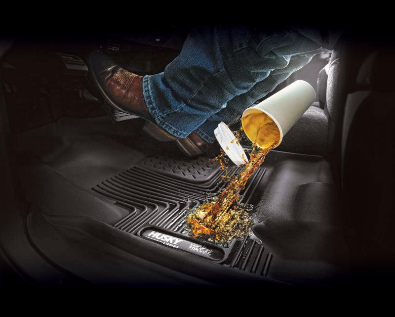Husky Liners 19-24 JLU Jeep Wrangler 4 Door X-Act Contour Black Floor Liners (2nd Seat) Husky Liners Floor Mats - Rubber  AXOPROS