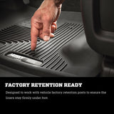 Husky Liners 19-24 JLU Jeep Wrangler 4 Door X-Act Contour Black Floor Liners (2nd Seat) Husky Liners Floor Mats - Rubber  AXOPROS