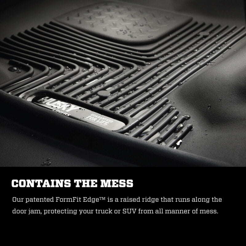 Husky Liners 19-24 JLU Jeep Wrangler 4 Door X-Act Contour Black Floor Liners (2nd Seat) Husky Liners Floor Mats - Rubber  AXOPROS