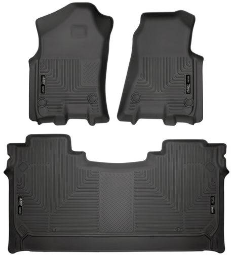 Husky Liners 19 Dodge Ram 1500 Crew Cab Weatherbeater Black Front & 2nd Seat Floor Liners Husky Liners Floor Mats - Rubber  AXOPROS